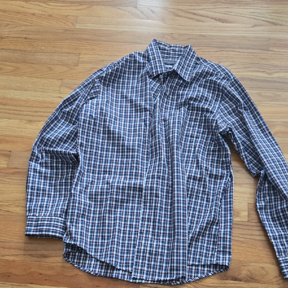 Blue, Red and White Checkered Men's Shirt